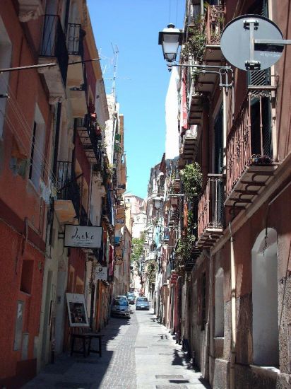Rue d'Italie à Cagliari (Sardaigne)